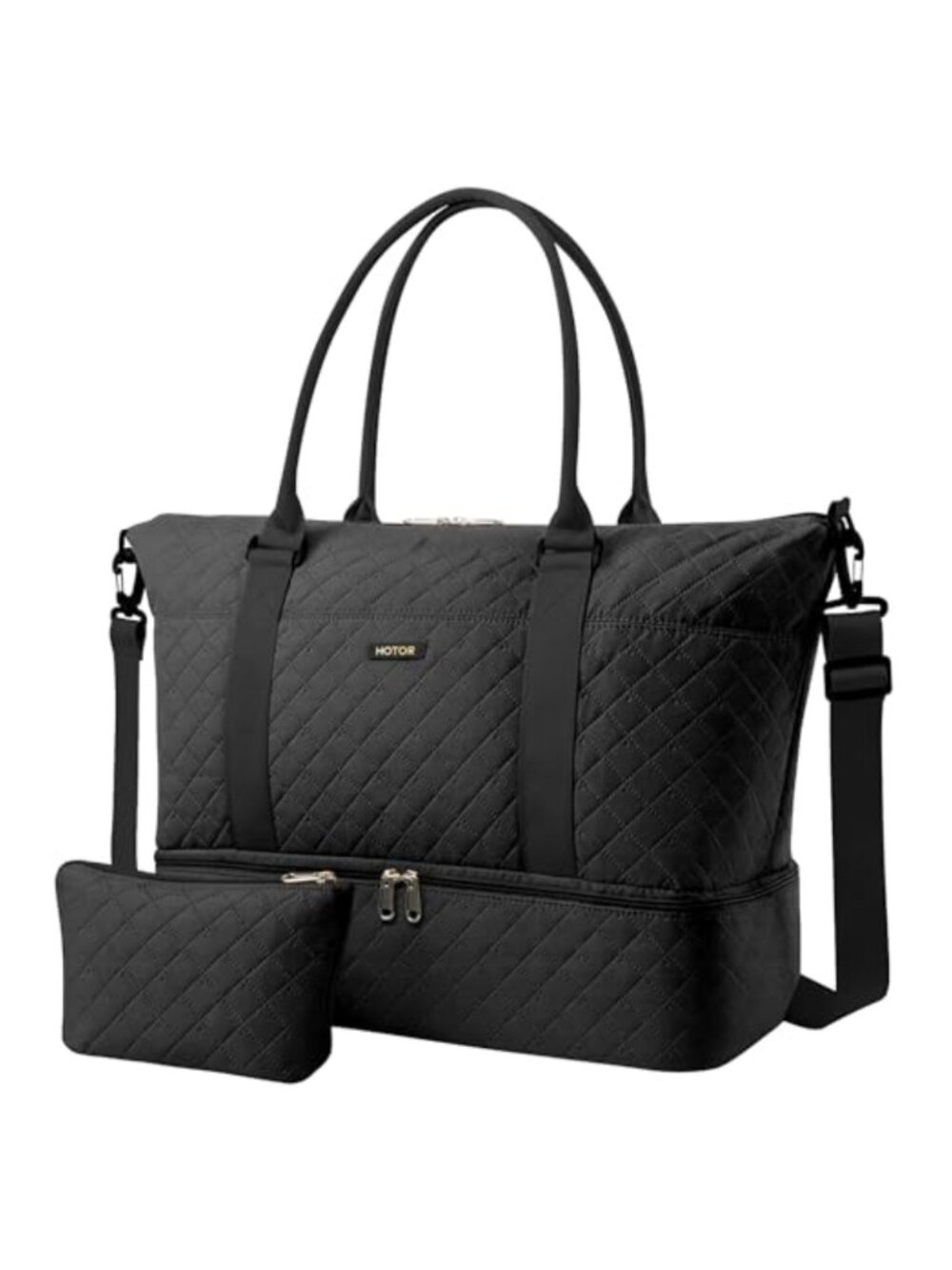 Large Travel Duffel Bag for Women - Carry On Weekender with Shoe Compartment,